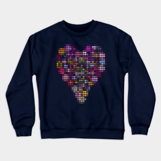 Floral Valentines Day Heart Filled with Hearts Crewneck Sweatshirt